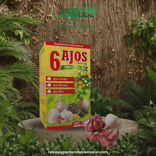 Seis Ajos reforzado con Ginkgo Biloba