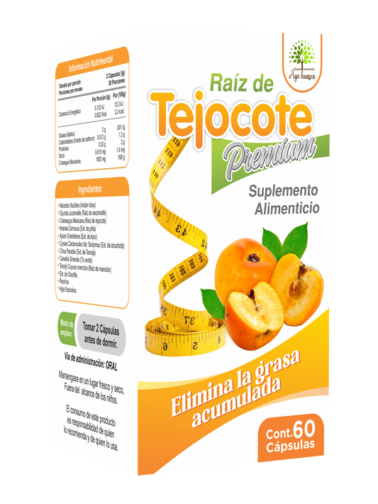 Raíz de Tejocote Premium 60 Cápsulas  – Quema grasa de forma natural