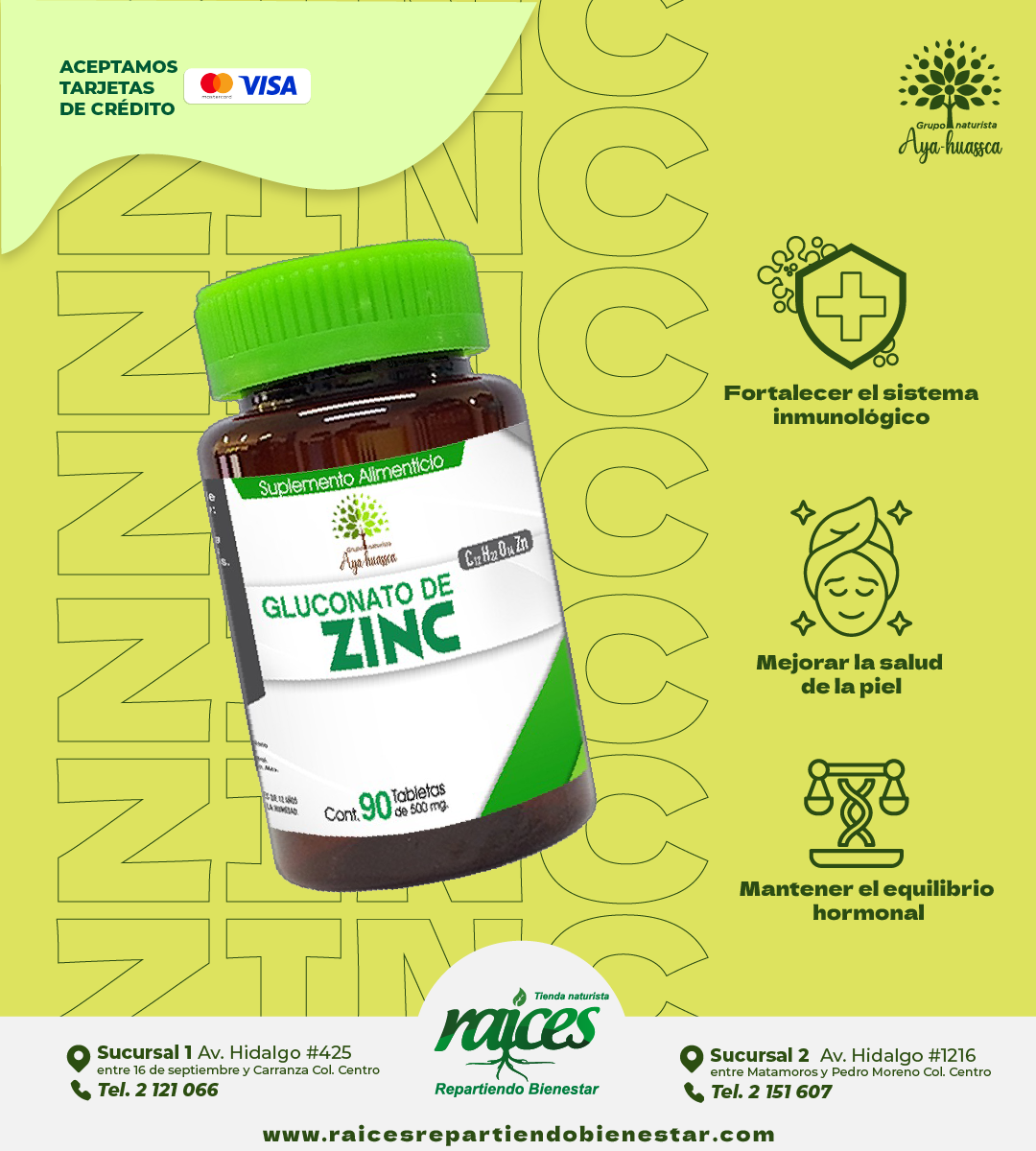 Ayahuassca Gluconato de ZINC