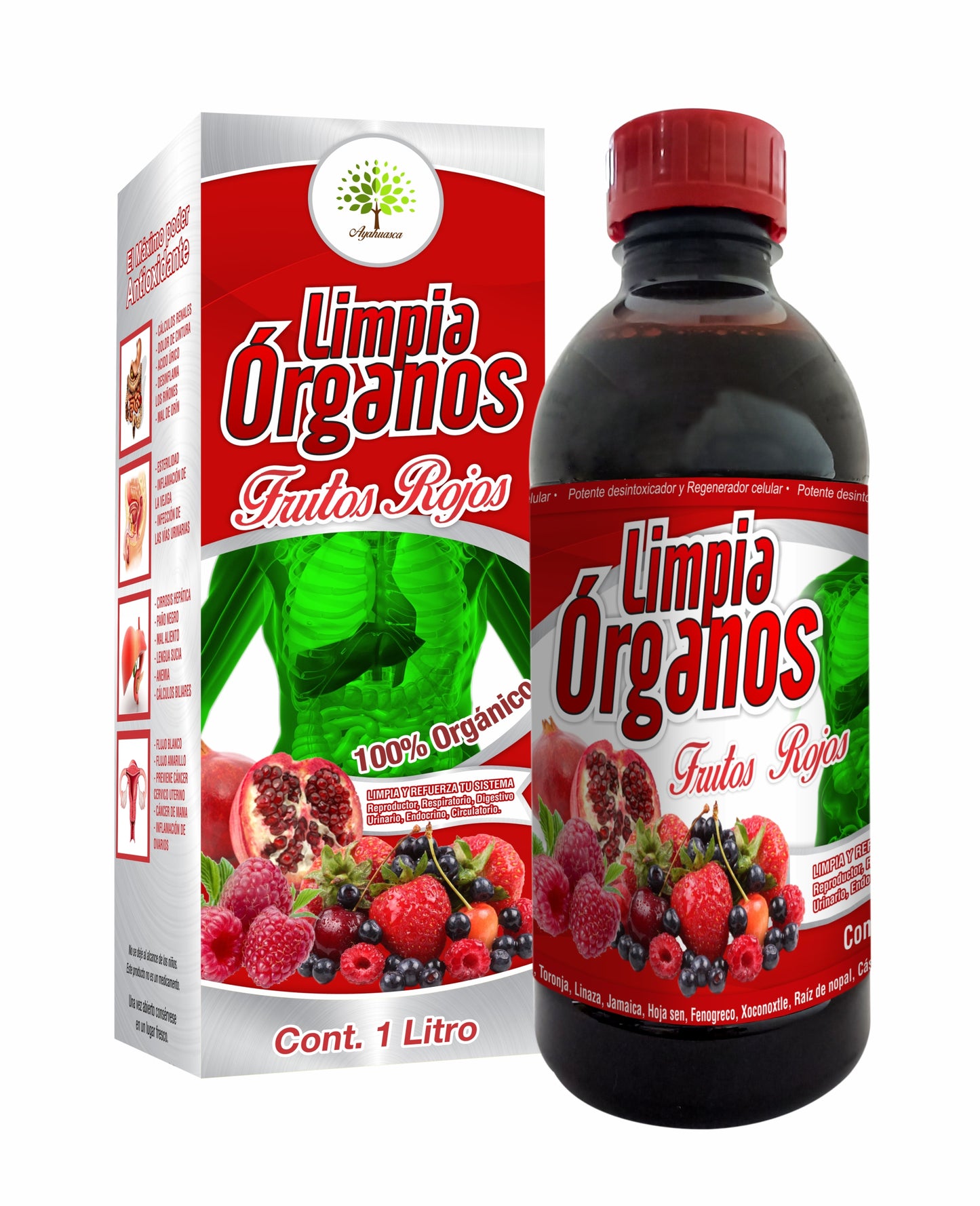 Ayahuasca Limpia Órganos Rojo Tónico